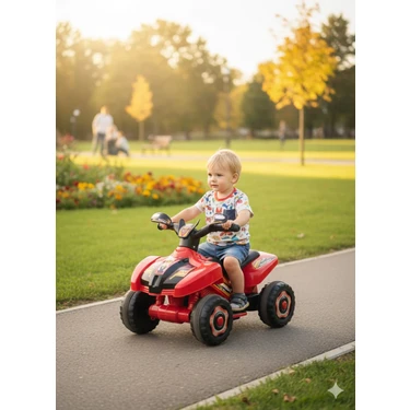 Uj Toys 6V Akülü Atv - Ranger Kırmızı 35 kg Taşıma Kapasitesi ve 4,5 km/h Hız