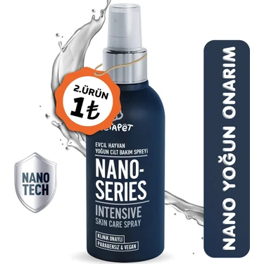 Metapet Köpek Nano Series Yoğun Cilt Bakımı Spreyi, Göz Kulak Ağız Temizlemeye Uygundur, 150