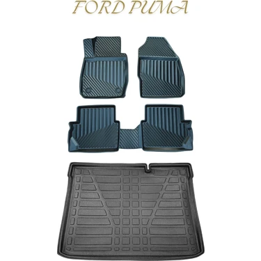 Black Gold Ford Puma 3D Oto Paspas + Alt Bagaj Havuzu Set Fiyatı