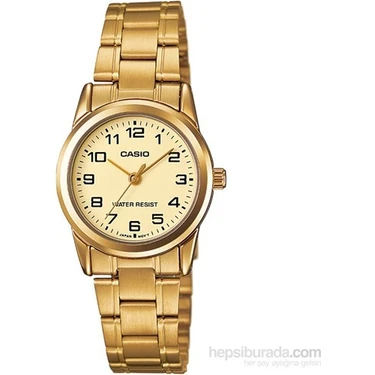 Casio LTP-V001G-9BUDF Standart Kadın Kol Saati Altın Renkli Çelik Kordon ve 3 ATM Suya
