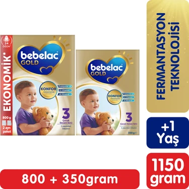 Bebelac Gold 1 Yaş+ Toz Devam Sütü 1150 Gr Sütlü İçerik ile Çocuk Gelişimini