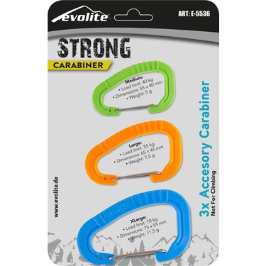 Evolite Strong 3'lü Karabina Seti -