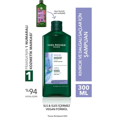 Yves Rocher Bukle Belirginleştirici Şampuan - Kıvırcık ve Dalgalı Saçlar/ Boucle - Sls,sles