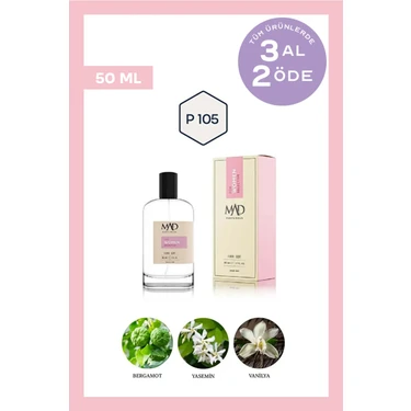Mad Parfüm Mad Kadın Parfüm P105 Selective 50 ml Çiçeksi Koku ile Ferahlatıcı