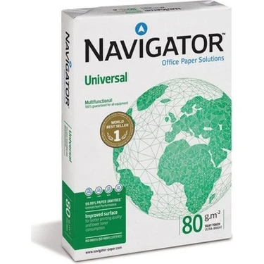 Navigator Navigatör A-4 Fotokopi Kağıdı 80 Gr 500'lü Ultra Parlak Beyaz Ofis ve Ev Kullanımına