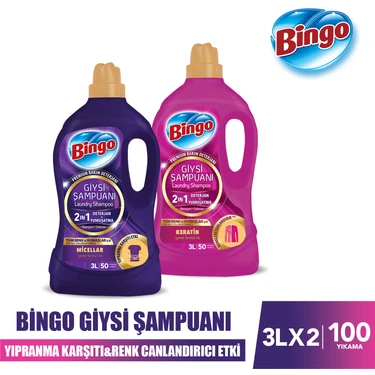 Bingo Giysi Şampuanı 2in1 Yıpranma Karşıtı&Renk Canlandırıcı Etki