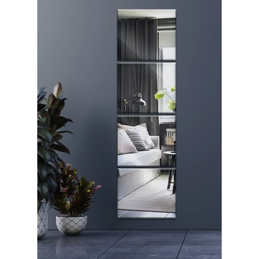 Hediyeler Kapında 4 Parça Kare Duvar Aynası Seti 30 x 30 cm Çift Taraflı Tasarım ile Modern