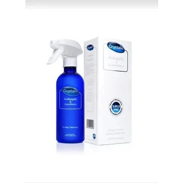 Crystalin 400 ml Antiseptik Dezenfektan Sprey Başlıklı Nötr pH ve Alkol İçermez