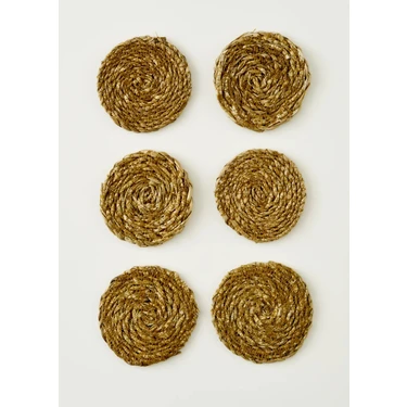 Bella Maison Rafe 6'lı Bardak Altlığı 10 cm Doğal Ahşap Malzeme ile Şık