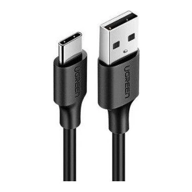 UGREEN USB-C - USB-A 3A QC Hızlı Şarj Kablosu, 1 m, Siyah,