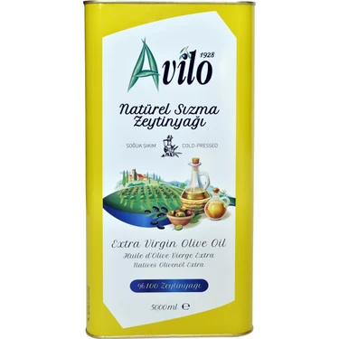 Avilo 5 Lt Soğuk Sıkım Natürel Sızma Zeytinyağı İzmir Menşeli Güvenilir ve