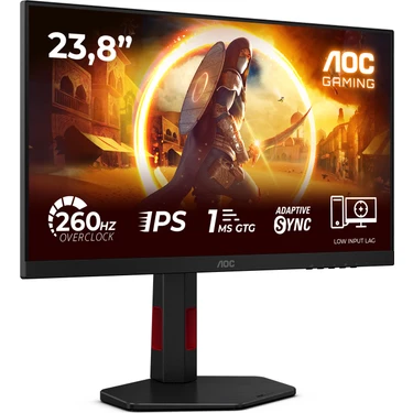 AOC 24G4ZR 23,8" 260Hz(OC) 0.3ms GSync compt. Fast IPS Yükseklik Ayarlı Pivot Gaming
