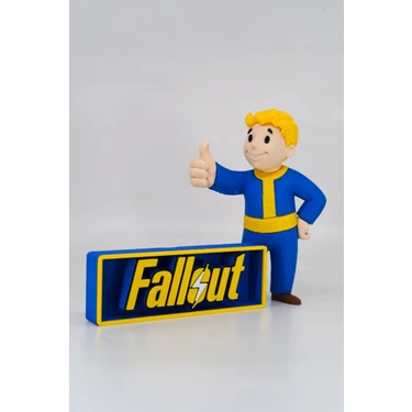 Hunga Fallout Vault-Tec Vault Boy Figür Logo Seti Masa Üstü