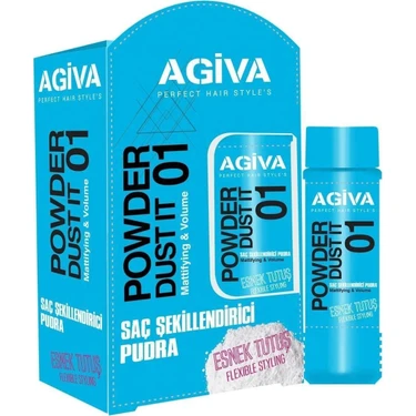 Agiva AGİVA SAÇ ŞEKİLLENDİRİCİ PUDRA 01 ESNEK TUTUŞ Hacim Verici Toz Saç Bakımı Tüm Saçlar
