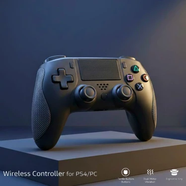 Dexxony Premium PS4 Kablolu & Kablosuz Bluetooth Gamepad – PC / Playstation 4 Oyun Kolu, Titreşimli