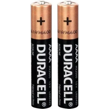 Duracell AAAA 1,5 Volt Alkalin Pil 2'li Yüksek Kapasiteli Tek Kullanımlık