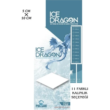 Pullsar Ice Dragon® Thermal/Termal Pad - 100x50 mm | 0,50 mm Kalınlık | 17.0 W/m-K İletkenlik ile
