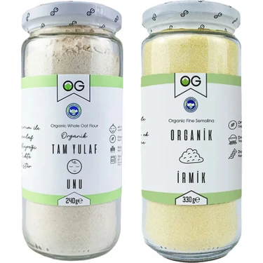 OG natural Organik İrmik Ve Organik Tam Yulaf Unu