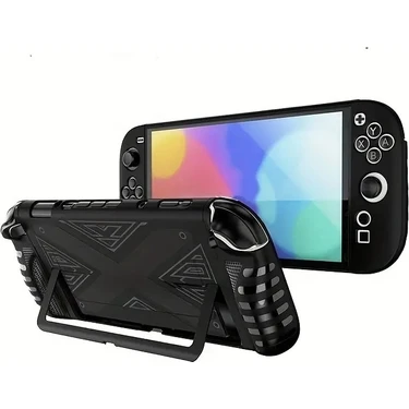 Teknoroket Nintendo Switch 2 Şok Emici Komple Kılıf – Sert Pc + Tpu Koruma Kılıfı, Dock Uyumlu, Tam