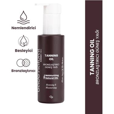 Bade Natural Bronzlaştırıcı ve Nemlendirici Güneş Yağı %100 Doğal 100
