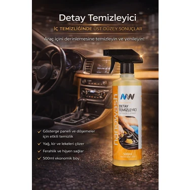 Nanowash Mw Araç Içi Detay Temizleyici 500 ml – Torpido, Plastik ve Iç Yüzey Temizleme