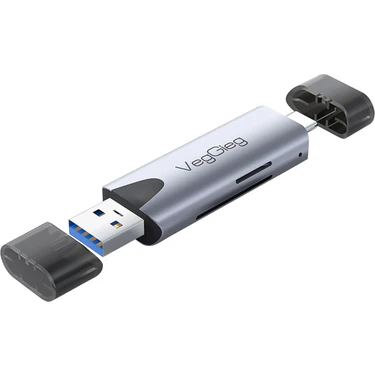 VegGieg Type-C ve USB 3.0 Sd-Microsd Tf Kart