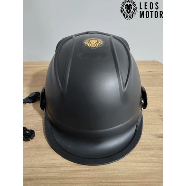 Leos Motor Jokey Kask Camsız Bisiklet Kaskı Camsız Siyah & Yerli Üretim & Camsız Model (Ultra