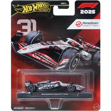Hot Wheels Premium Formula 1 Yarış Arabası Tekli Paket HRV11 - JKD78 Moneygram Haas F1 Team