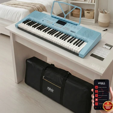 Midex PS-2300BL 61 Tuşlu Org Seti Mavi Kaliteli Başlangıç İçin