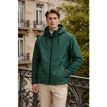 Damga Erkek Günlük Premium Casual Astarlı Yeşil
