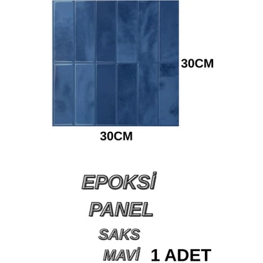 Renkli Duvarlar 30CM×30CM Saks Mavi Epoksi 1 Adet 3D Yapışkanlı Duvar Paneli Kağıdı Sticker Mutfak
