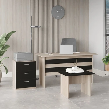 L'occi Concept Diego Abc Ofis Masa Sehpa Keson 3 'lü Ofis Büro Masa Takımı