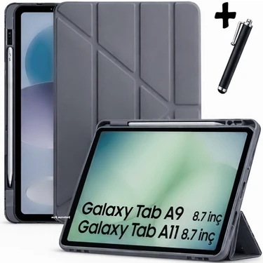M.TK Moveteck Samsung Galaxy Tab A11 8.7 Inç Tablet Kılıfı Kalem Bölmeli Uyku Modlu Standlı Akıllı