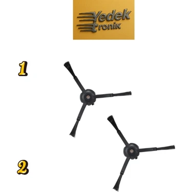 Roborock S8, S8 Plus, S8 Maxv Ultra, S8 Pro Ultra, Q Revo, Q Revo S Uyumlu Yedek Yan Fırça Siyah