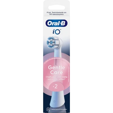 Oral-B Io Gentle Care Diş Fırçası Yedek Başlığı Orta Sertlikte 2'li Beyaz Form 2