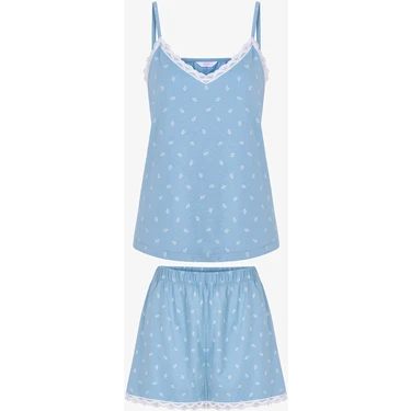 Penti Mavi Aqua Pamuklu Şortlu Pijama