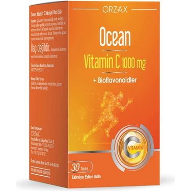 Orzax Ocean Vitamin C 1000 mg Bioflavonoidler 30