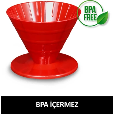 Addis Ababa Coffee V60 Dripper BPA İçermeyen Polipropilen Materyal ile Kolay Kahve