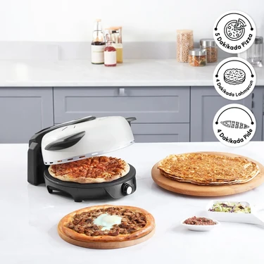 Karaca Gastro 10 in 1 Pizza Lahmacun ve Tandır Ekmeği Makinesi Biodiamond Soft