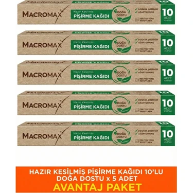 Macromax Doğa Dostu Pişirme Kağıdı Seti 5