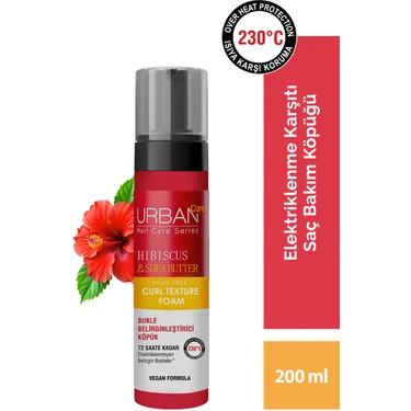 Urban Care Hibiscus & Shea Butter Elektriklenme Karşıtı Saç Bakım KÖPÜĞÜ-200