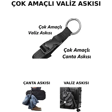 Tois Çok Amaçlı Seyahat Çanta Kayışı, Bağaj Kayışı, Valiz Kemeri, Çanta