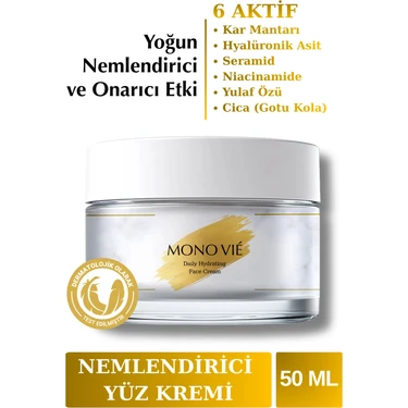 Mono Vié Bariyer Onarıcı Kızarıklık Giderici ve Yatıştırıcı Su Bazlı Nemlendirici Yüz Kremi 50