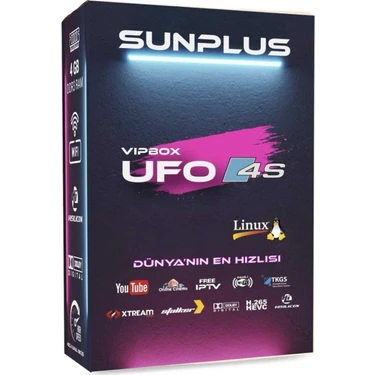 Sunplus Ufo 4s Yüksek Performanslı Uydu Alıcısı, 4GB RAM, Wi-Fi Bağlantılı Açık Bej Televizyon