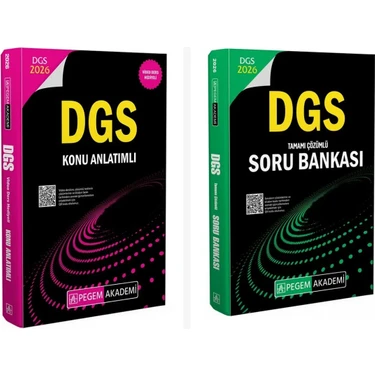 Pegem Akademi Yayıncılık Pegem 2026 Dgs Çözümlü Soru Bankası ve Konu Anlatımlı Set 2