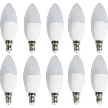 Cata 10 'lU 7 W Mum Ledli Buji LED Ampul-Ince E14 Duy-Avize Ampülü-Gün Işığı