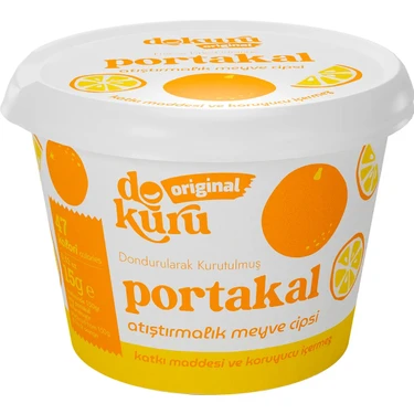 Dokuru Portakal Kuru Meyve Cipsi - Dondurularak Kurutulmuş Freeze Dried Çıtır