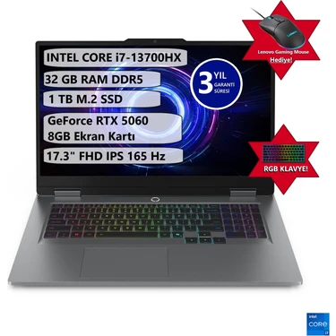 Lenovo Loq Intel Core I7 13700HX 32GB 1tb SSD 8gb RTX5060 Fiyatı