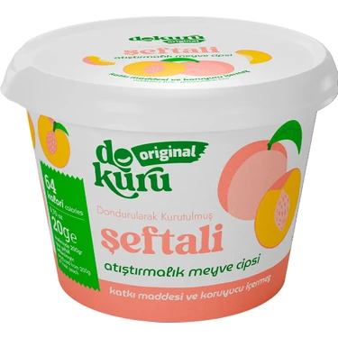Dokuru Original Şeftali Atıştırmalık Meyve Cipsi 1 Adet Türkiye Menşeli Doğal