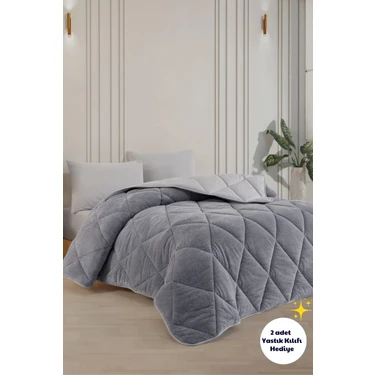 Formeya Battal Boy Gri Lüx Wellsoft Yorgan Çift Taraflı 215x235
